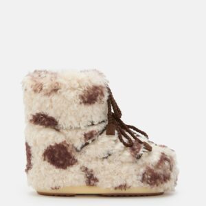 Moon Boot ICON LOW COW PRINT CURLY BOOTS